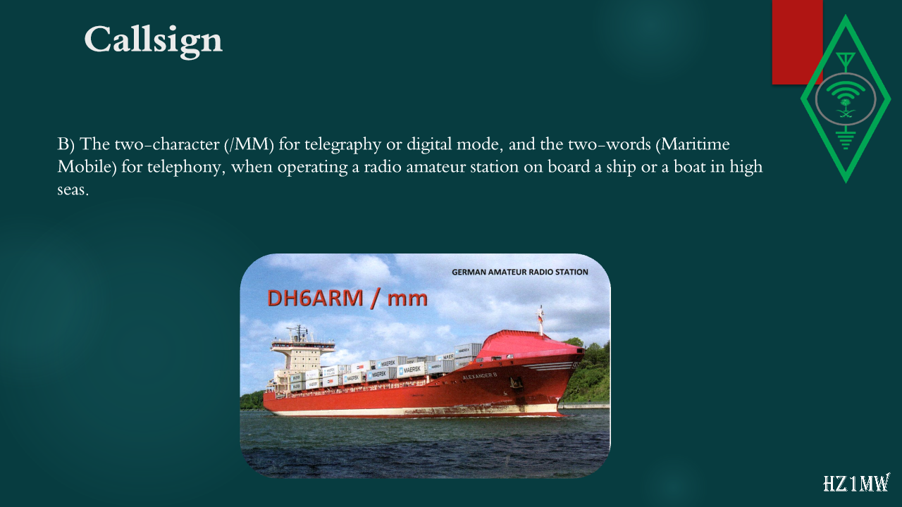 Slide 16: Callsign