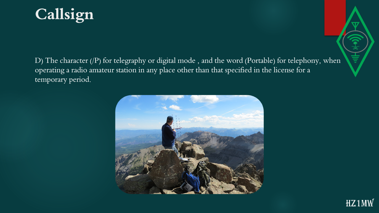 Slide 18: Callsign