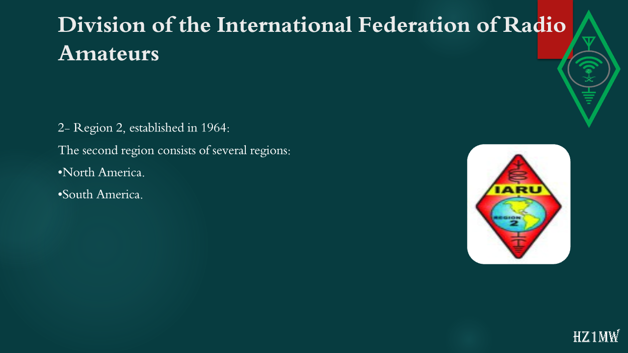 Slide 20: Division of the International Federation of Radio Amateurs