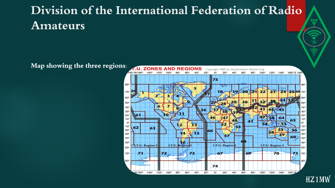 Slide 23: Division of the International Federation of Radio Amateurs