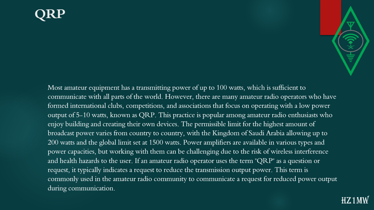 Slide 65: QRP
