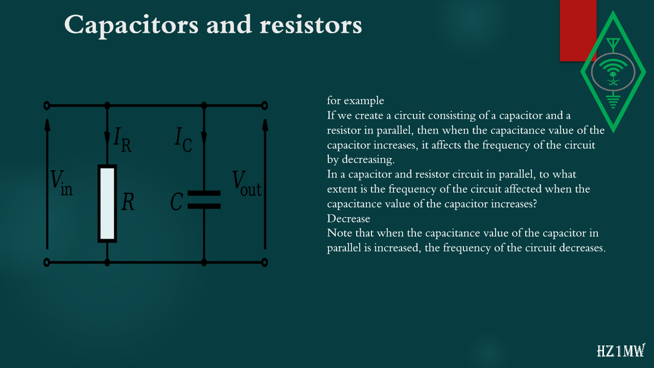 Slide 78: Capacitors and resistors