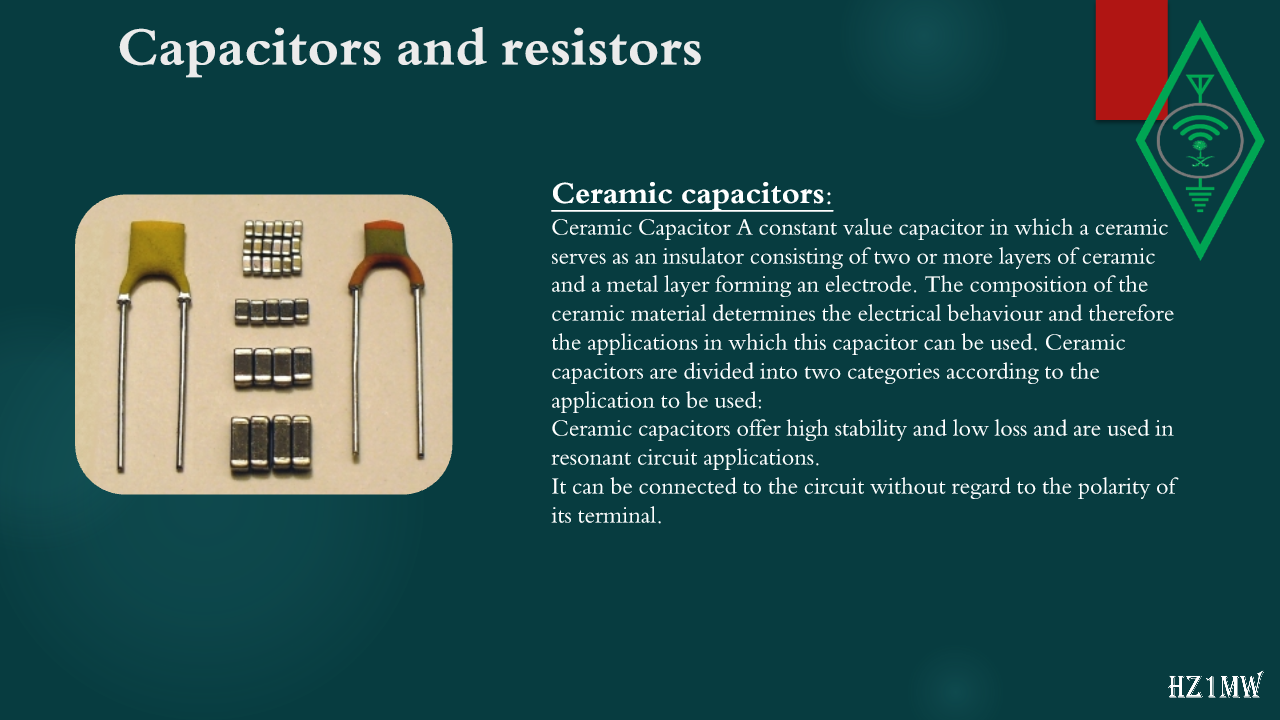 Slide 79: Capacitors and resistors