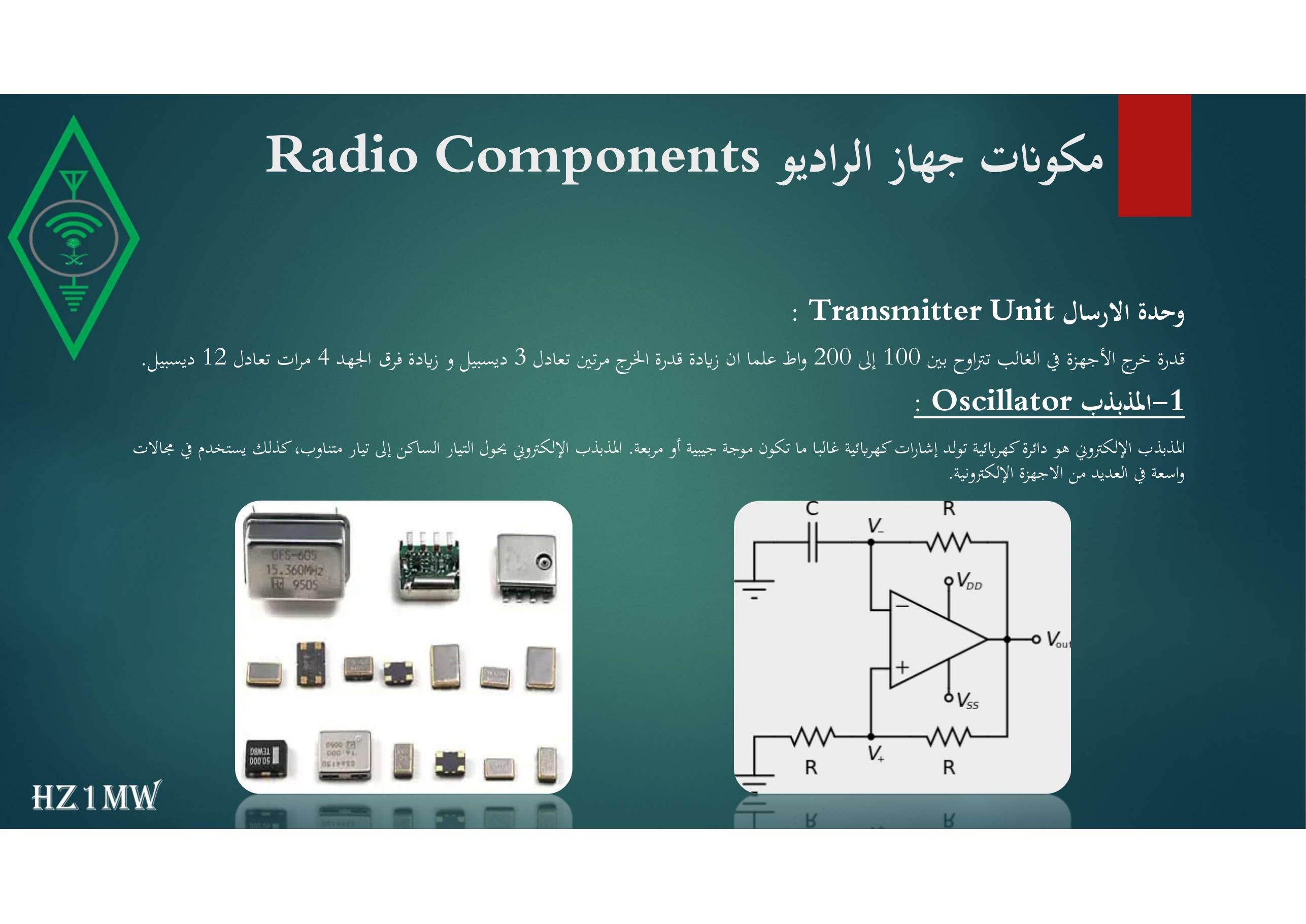 الشريحة 110: مكونات جهاز الراديو Radio Components