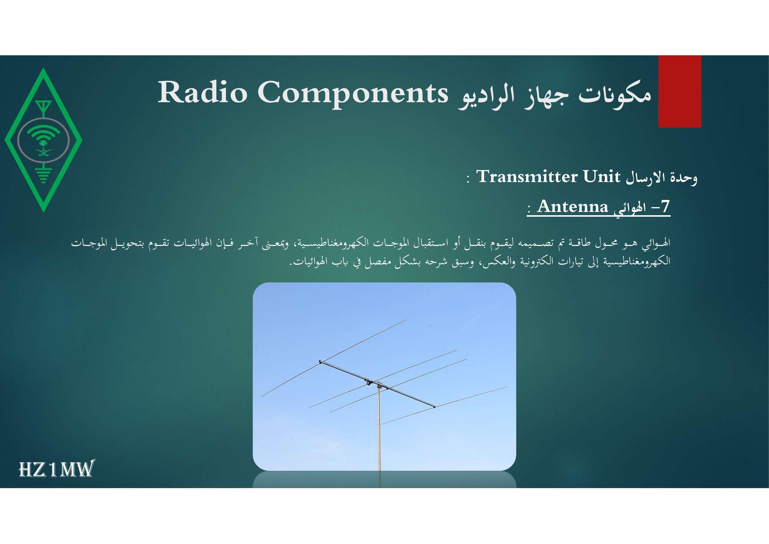 الشريحة 118: مكونات جهاز الراديو Radio Components
