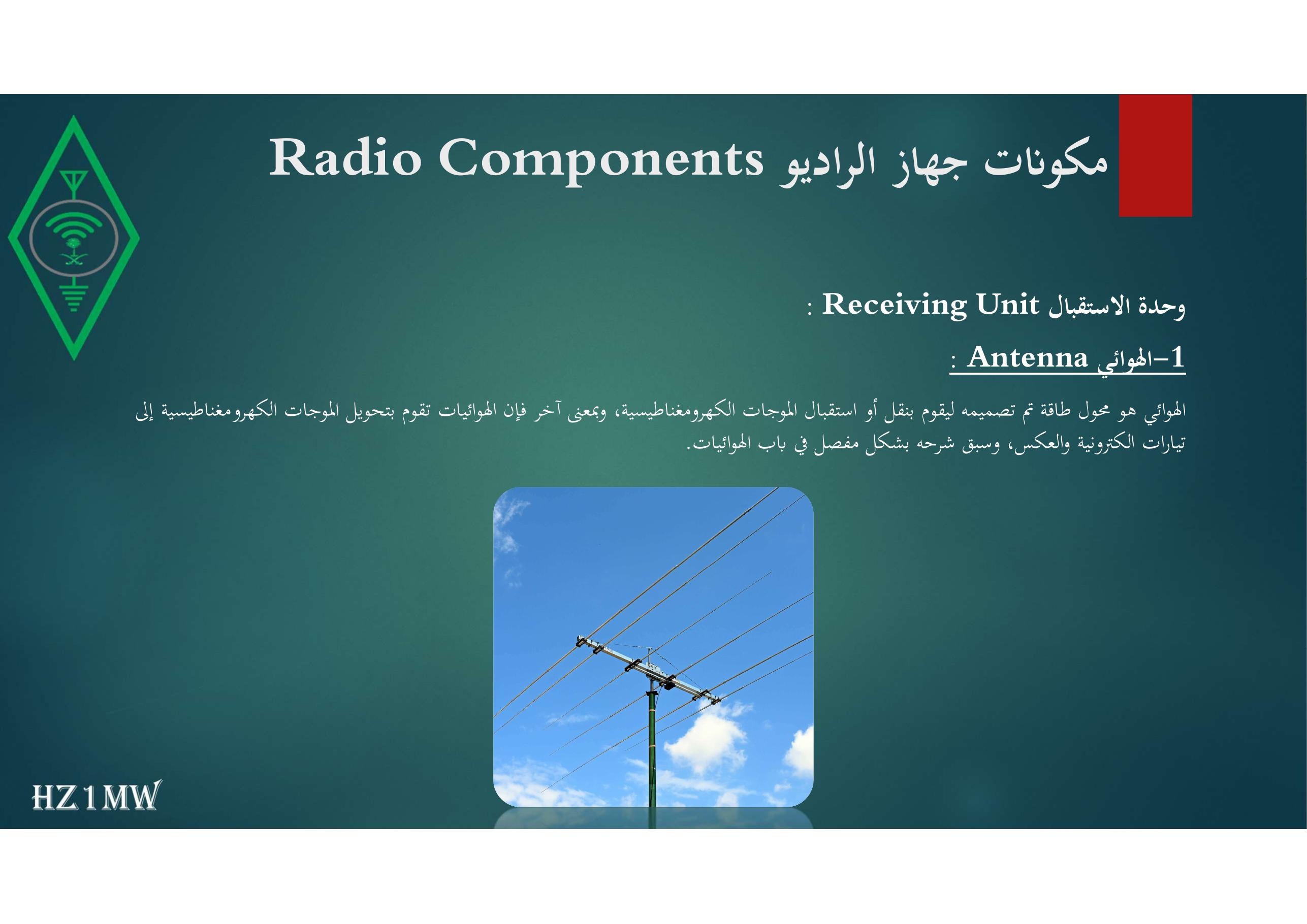 الشريحة 119: مكونات جهاز الراديو Radio Components
