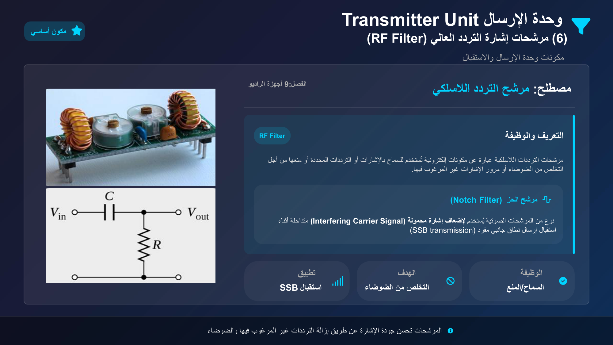 الشريحة 148: وحدة اإلرسالTransmitter Unit