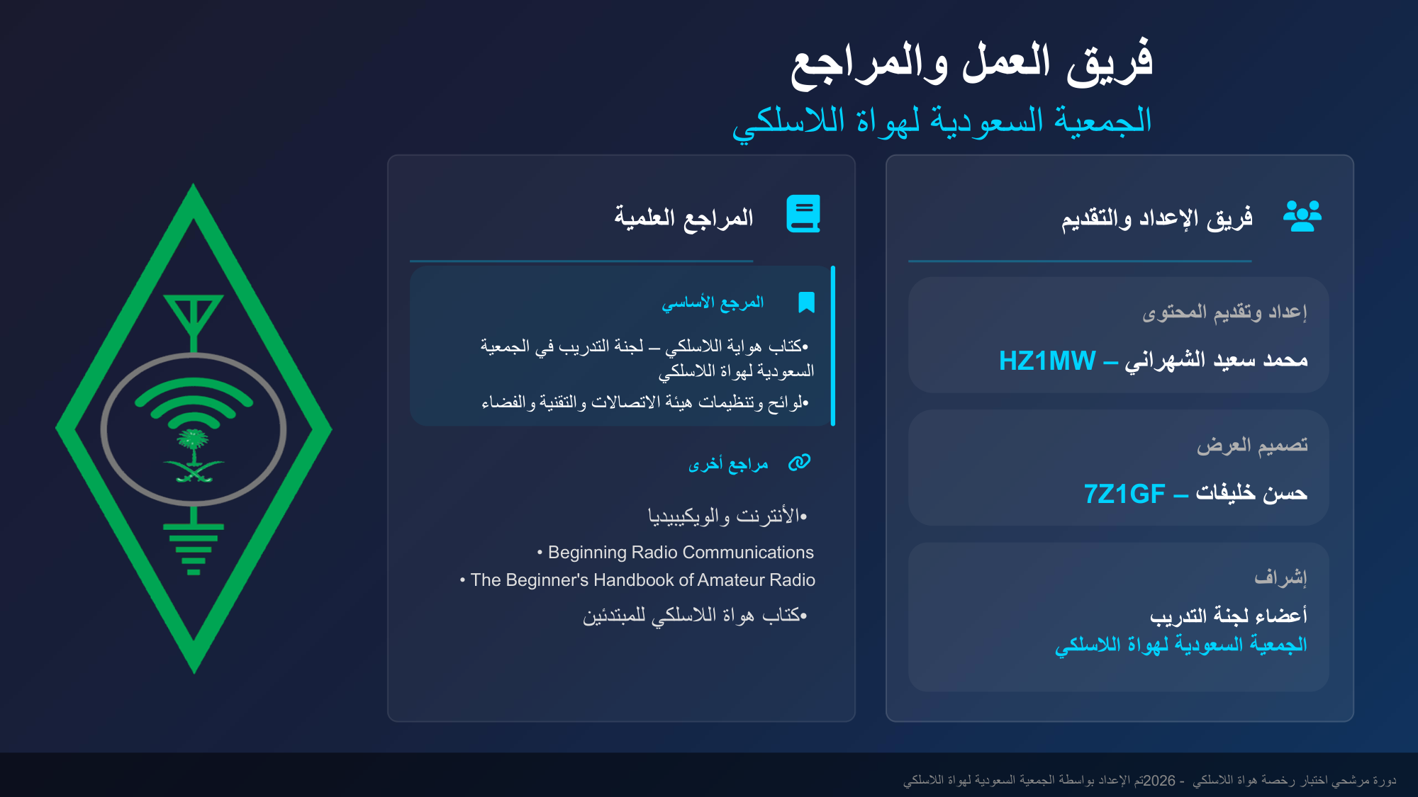 الشريحة 162: فريق العمل والمراجع
