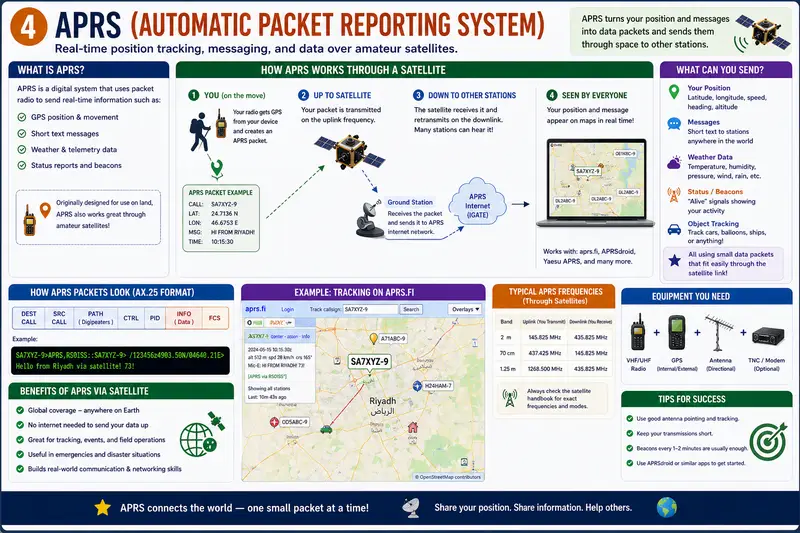 APRS عبر أقمار الهواة