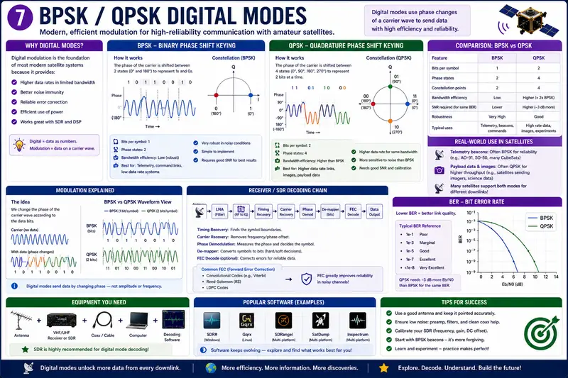 الأنماط الرقمية BPSK / QPSK